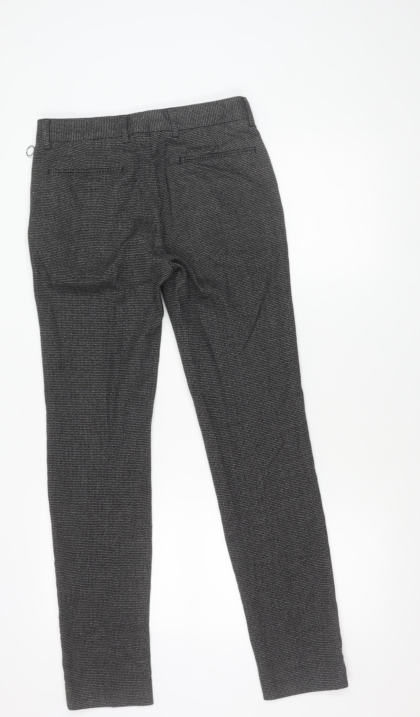 Topman Womens Grey Slim Fit Trousers Size 10 28W 32L Business Casual