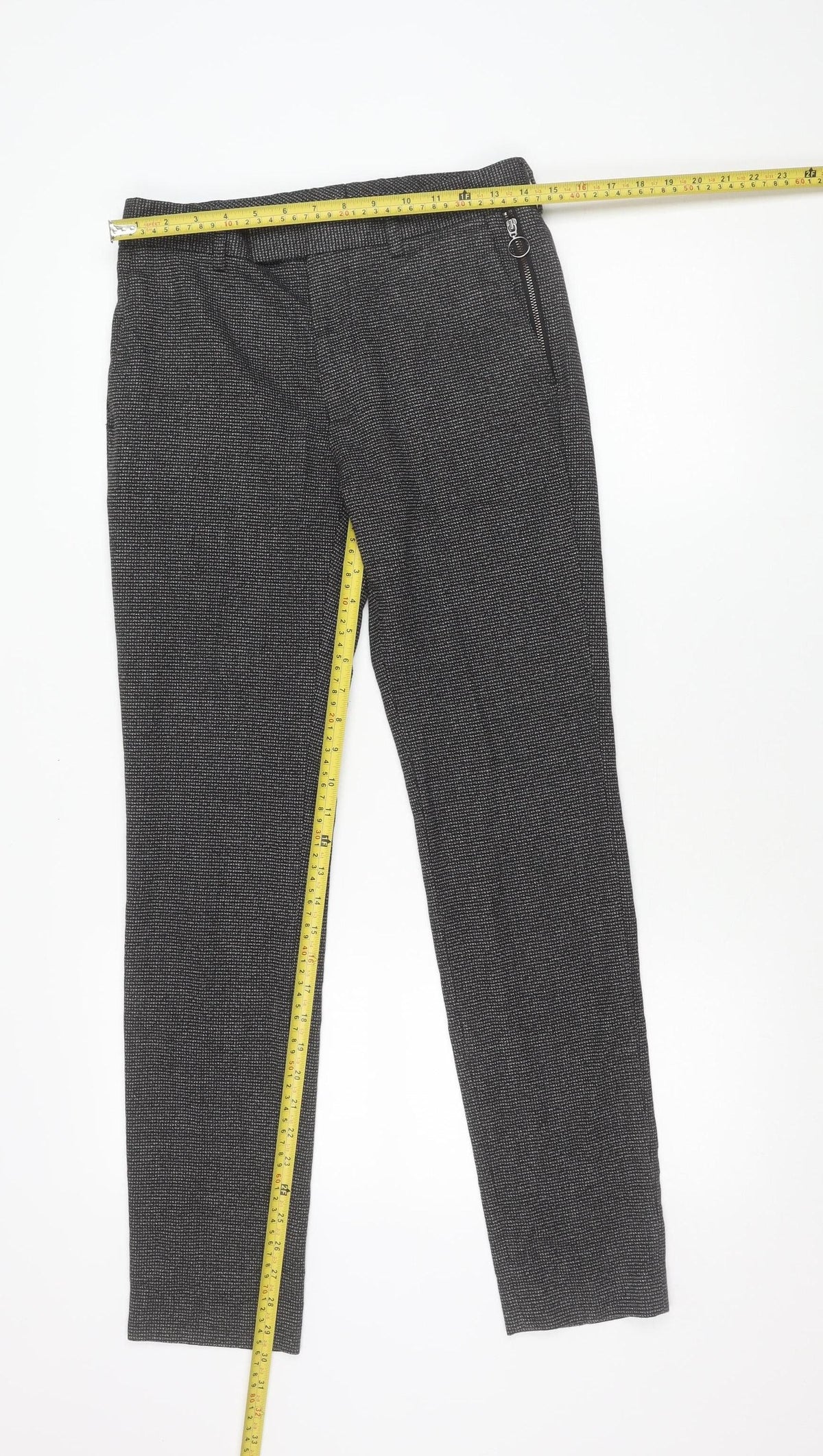 Topman Womens Grey Slim Fit Trousers Size 10 28W 32L Business Casual