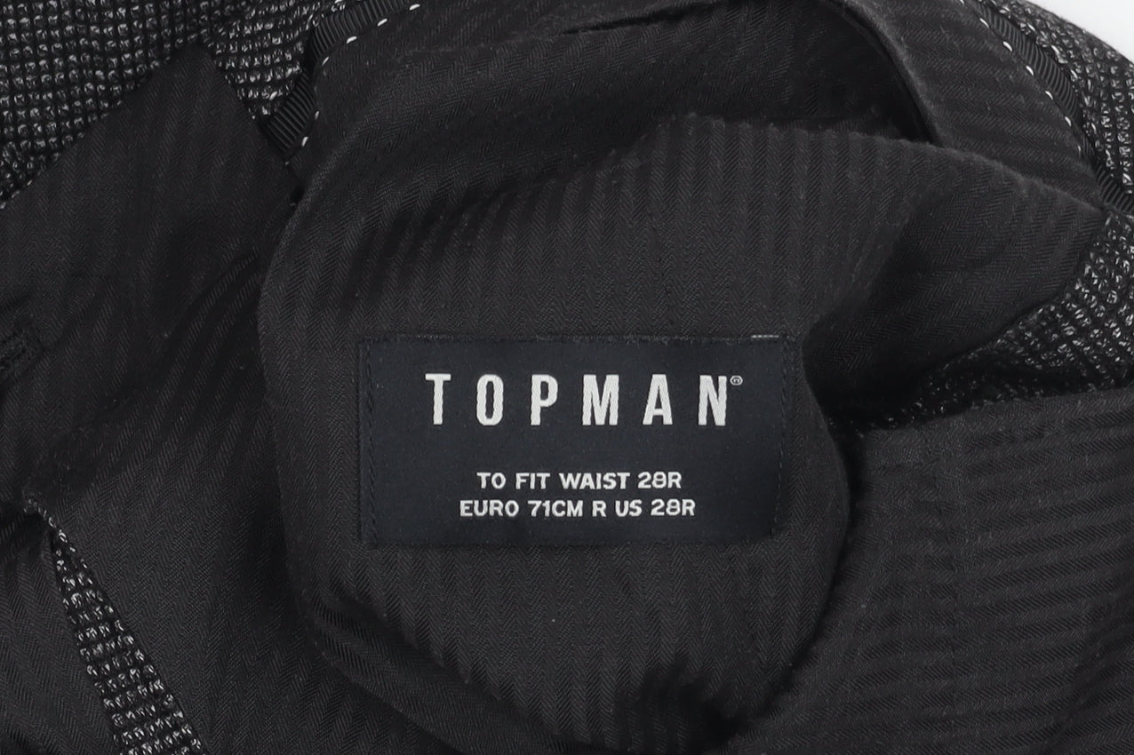 Topman Womens Grey Slim Fit Trousers Size 10 28W 32L Business Casual