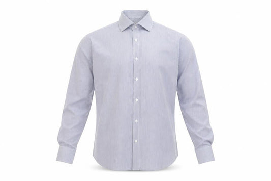 Jack Reid Men's Blue Striped Dress Shirt Size 15/38 Long Sleeve