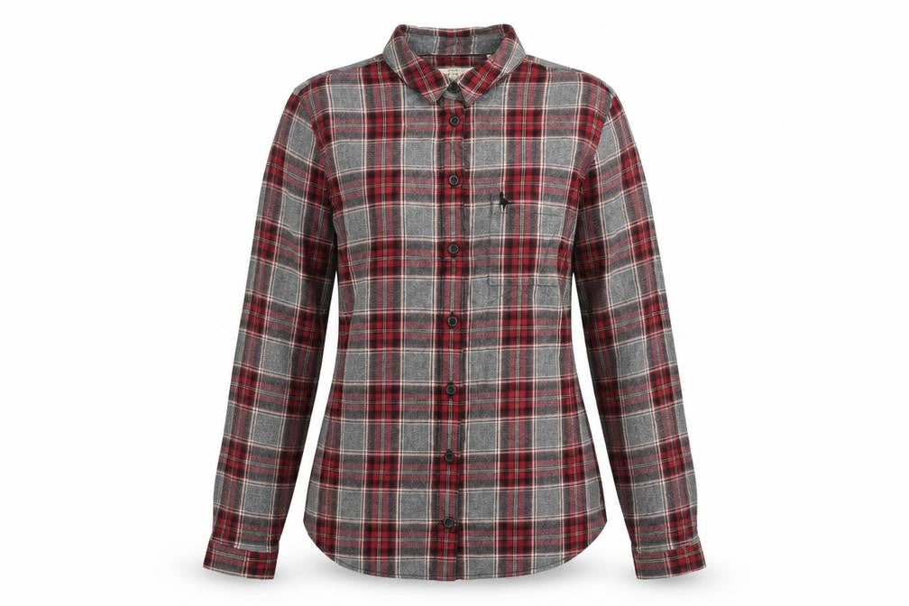 Jack Wills Womens Red Plaid Cotton Button-Up Shirt Size 6