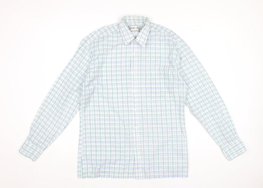 Pierre Leon Men's Multicoloured Check Long Sleeve Dress Shirt Size 15 Regular