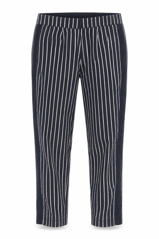 Armani Exchange Womens Black Striped 2XS Chino Trousers