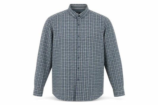 Steel & Jelly Men's Blue XL Button-Down Check Flannel Shirt