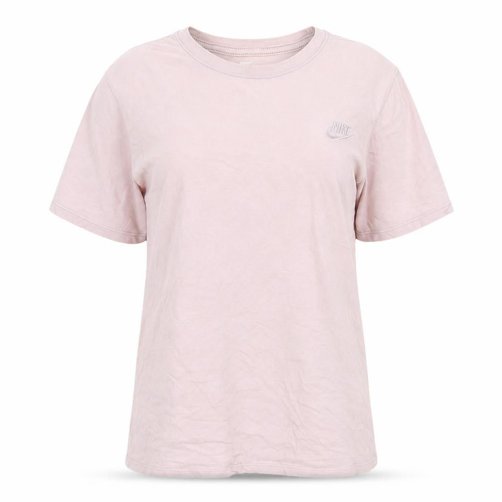 Nike Womens Pink Short Sleeve Athletic Fit Cotton T-Shirt Size S