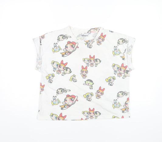 The Powerpuff Girls Women White Size 12 Cartoon Nightshirt T-Shirt