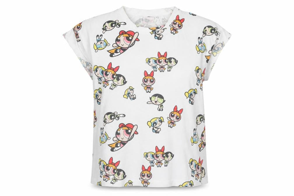 The Powerpuff Girls Women White Size 12 Cartoon Nightshirt T-Shirt