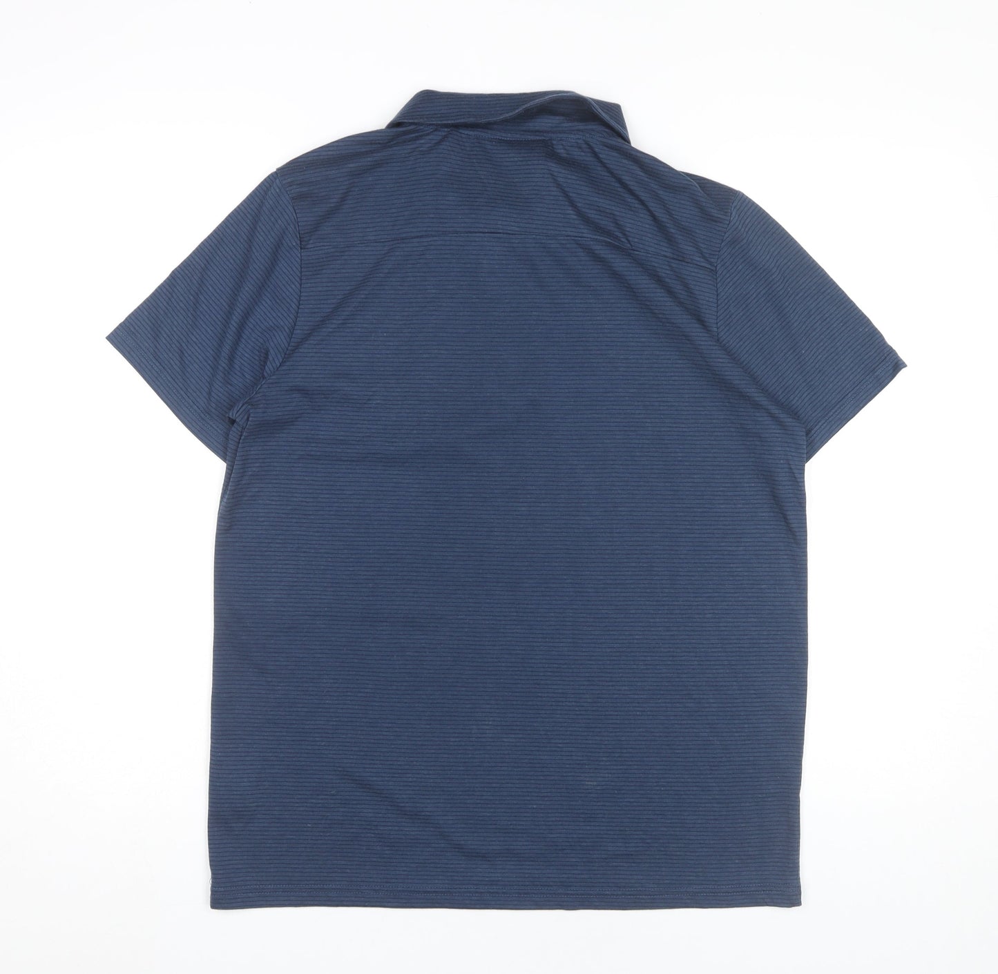Tog Twenty Four Men’s Blue Striped Polo Shirt Size M Regular Fit