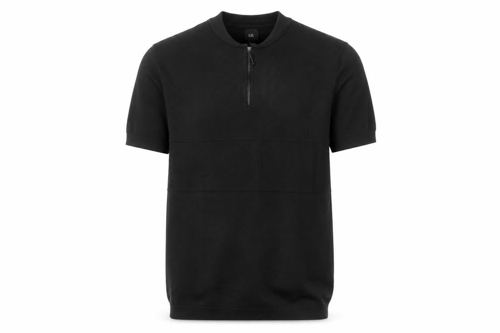River Island Men’s Black Short Sleeve Zip T-Shirt Size S