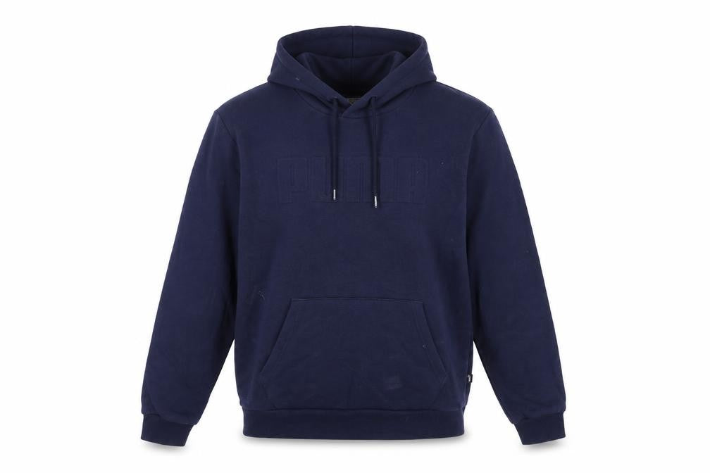 Puma Men’s Blue Pullover Hoodie Small Logo Hooded Sweatshirt