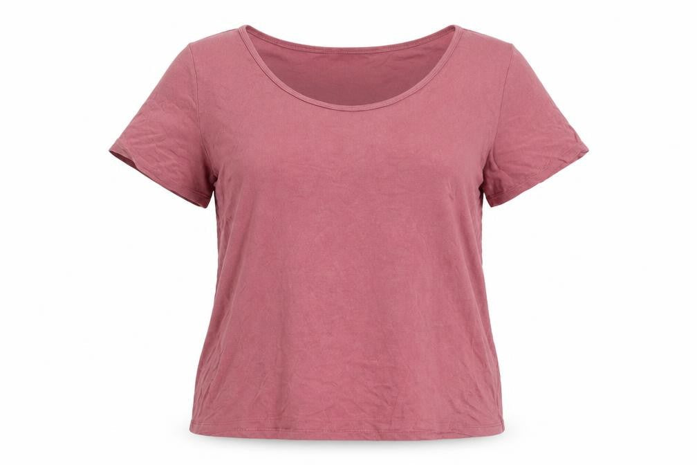 H&M Womens Pink XL Scoop Neck Short Sleeve Basic T-Shirt