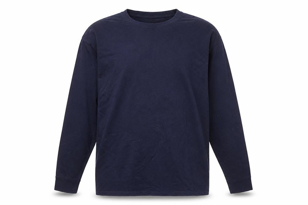 Champion Men’s Blue XL Long Sleeve Crew Neck Cotton T-Shirt