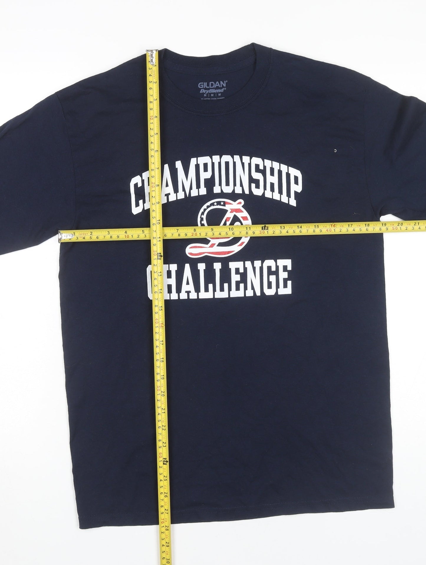 Gildan Men’s Blue Long Sleeve Championship Challenge T-Shirt Size M