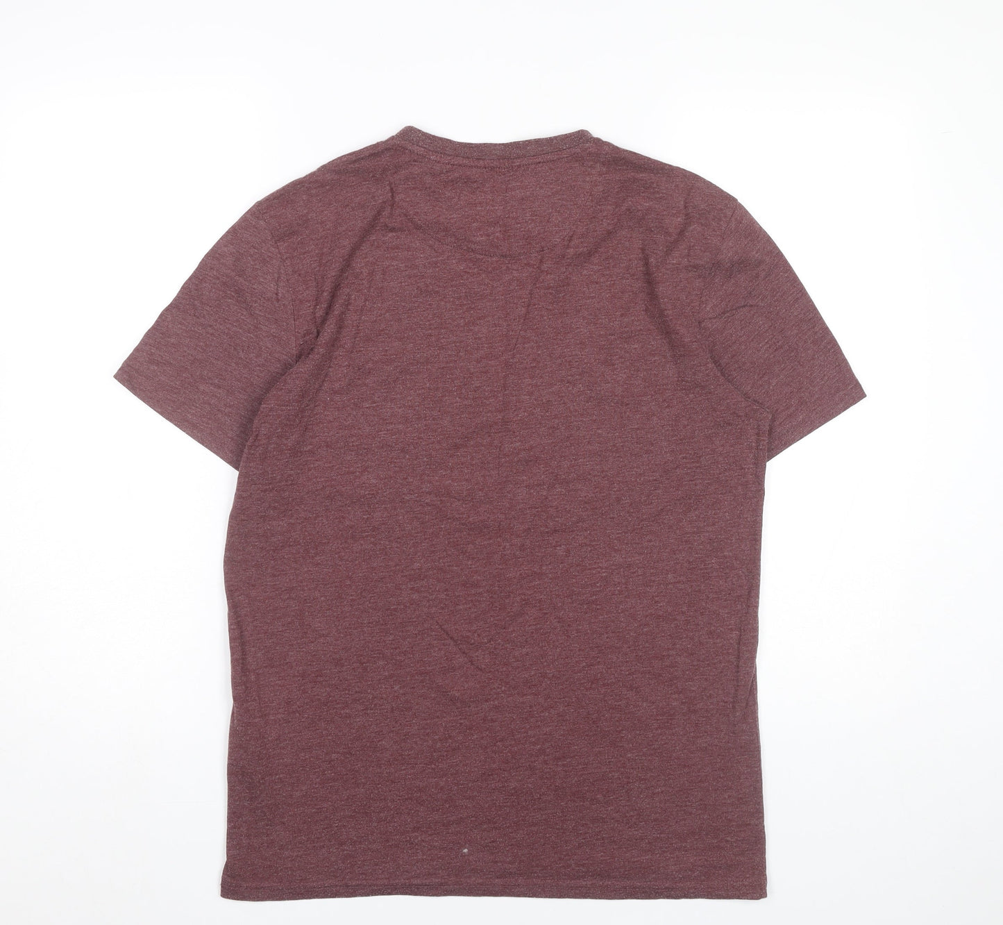 Lyle & Scott Men’s Red Crew Neck Embroidered Logo T-Shirt Size M