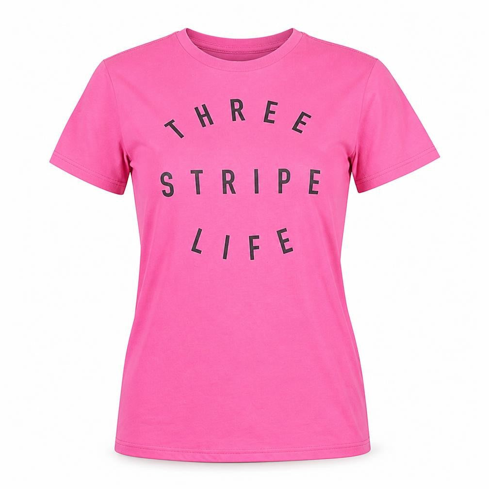 Adidas Womens Pink L T-Shirt Crew Neck Short Sleeve Sports Tee