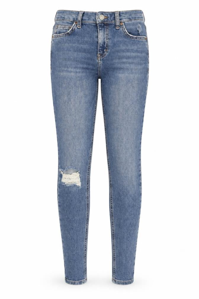 Topshop Women’s Blue Jamie Skinny Jeans Size 8 W25 L34 Distressed Denim