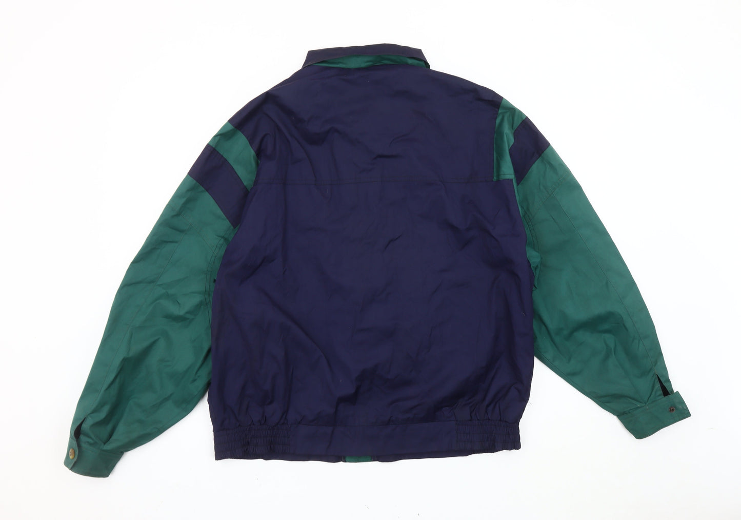 City Dream Men's Blue Green Bomber Jacket Size M Retro 90s Casual