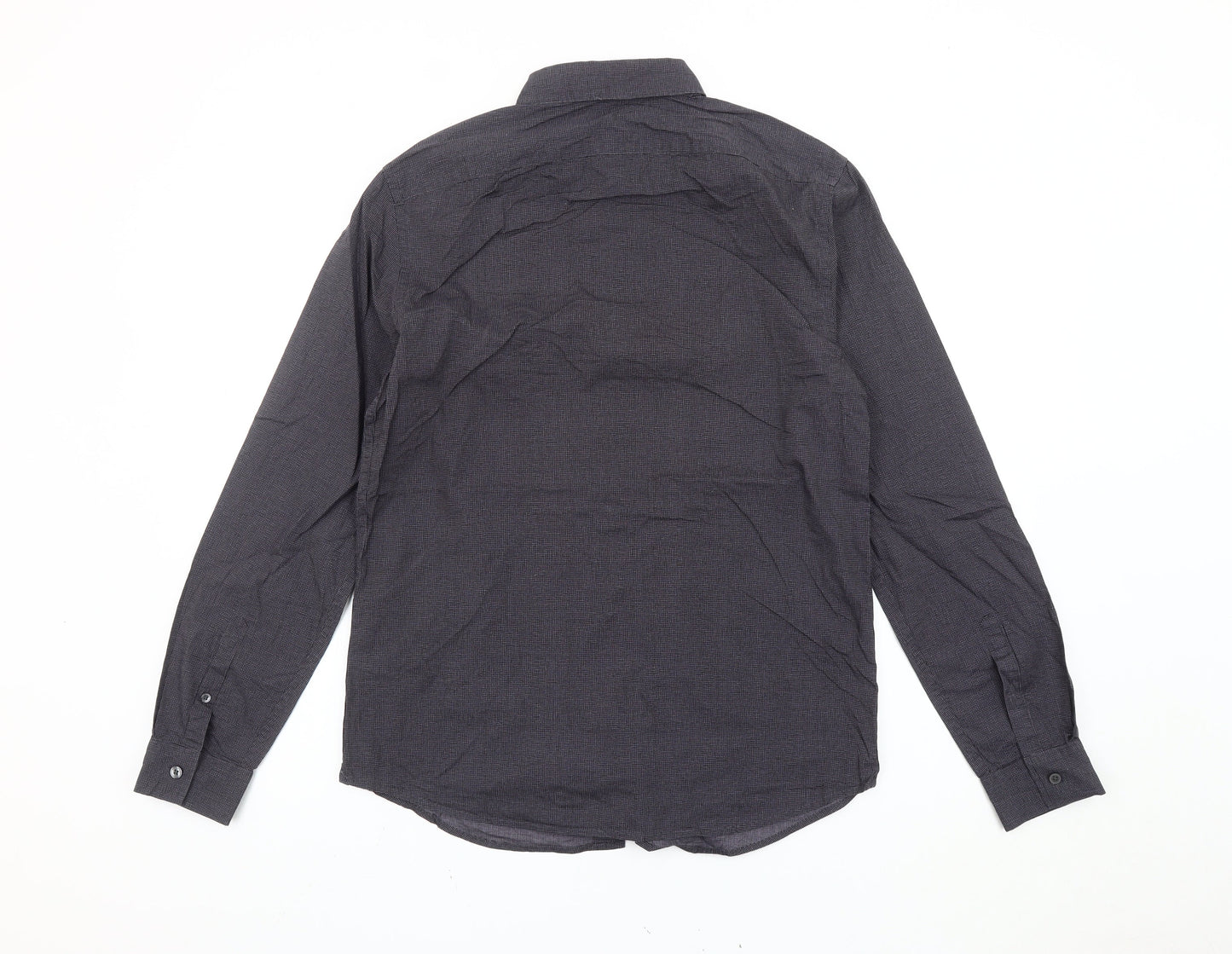 Gap Men's Grey Slim Fit Cotton Long Sleeve Button-Up Shirt Size S