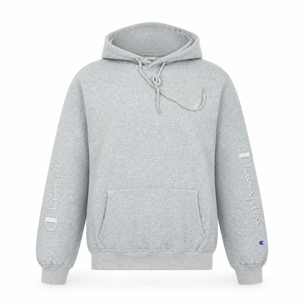 Champion Grey Pullover Hoodie Unisex Adults Size L Logo Sportswear