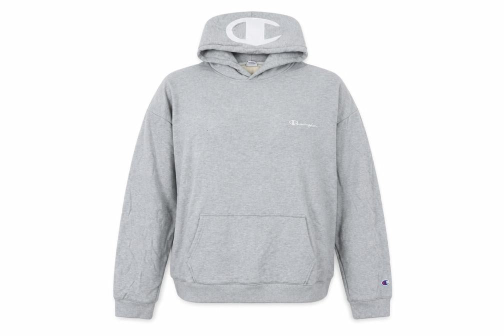 Champion Women’s Grey Pullover Hoodie Size 20 Logo Print