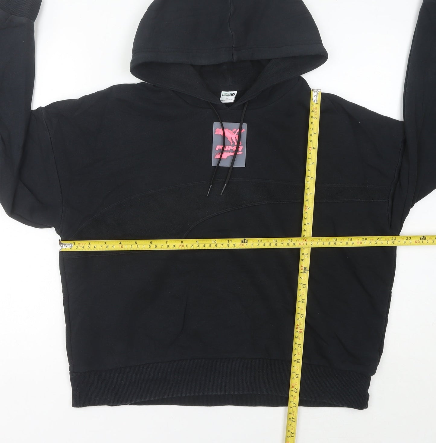 Puma Women’s Black Pullover Hoodie Size 12 Regular Fit Sportswear