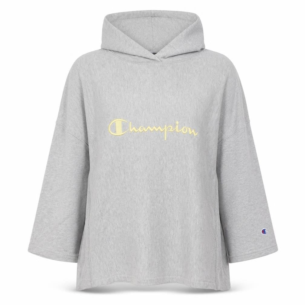 Champion Womens Grey Pullover Hoodie Size 14 Embroidered Logo
