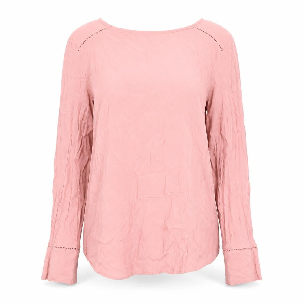 Marks & Spencer Womens Pink Viscose Long Sleeve Tunic Blouse Size 8