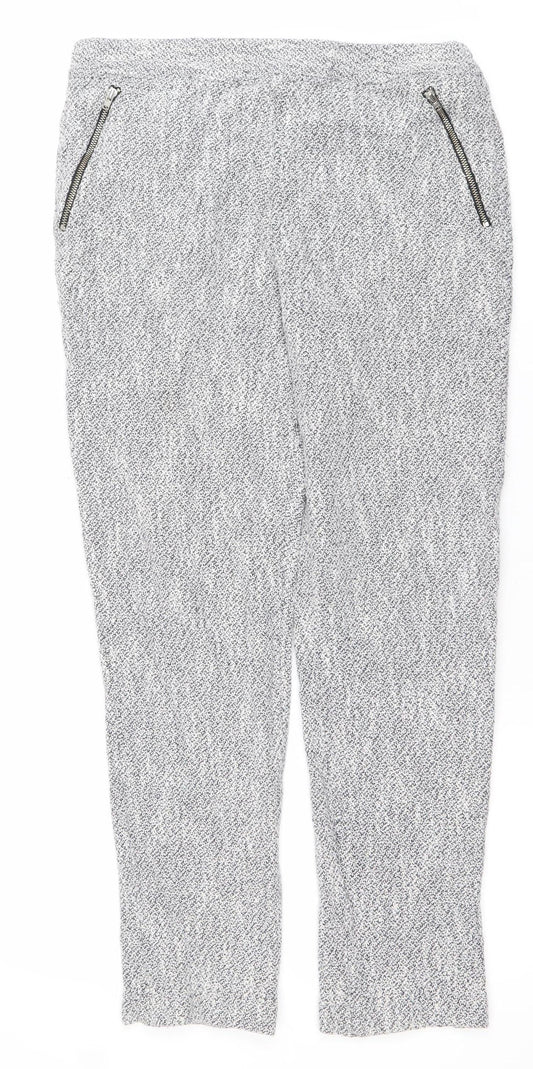 ASOS Womens Grey Jogger Trousers Size 8 Zip Pockets Casual