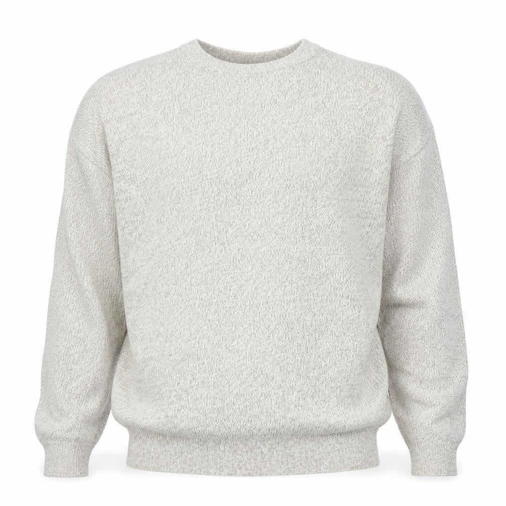 Greenwoods Men’s Beige Knit Pullover Jumper L Crew Neck Long Sleeve