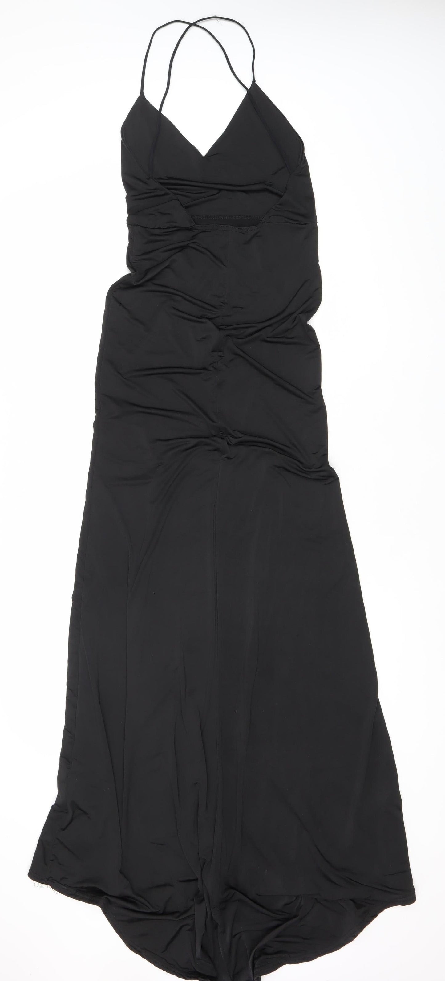 I Saw It First Womens Black Size 6 Long Halter Slip Dress