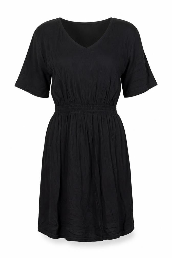 H&M Women’s Black XS A-Line Knee Length Viscose Dress