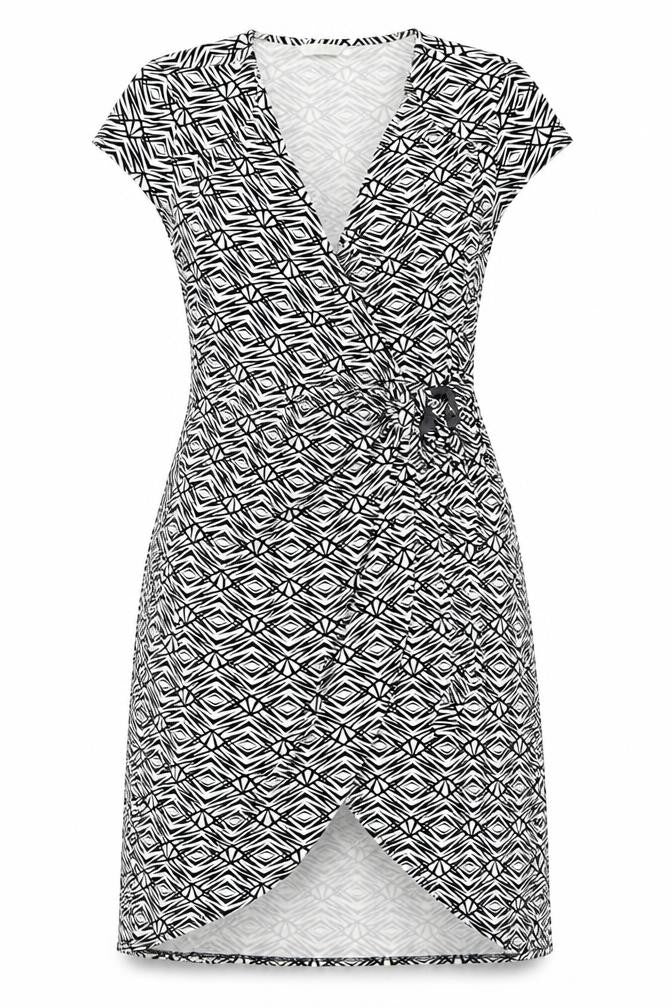 Marks & Spencer Womens Black Geometric Sheath Dress UK 14