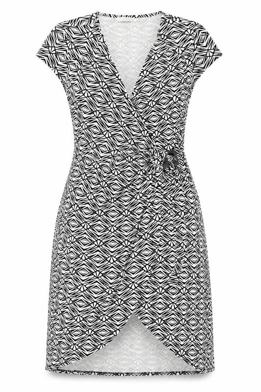 Marks & Spencer Womens Black Geometric Sheath Dress UK 14