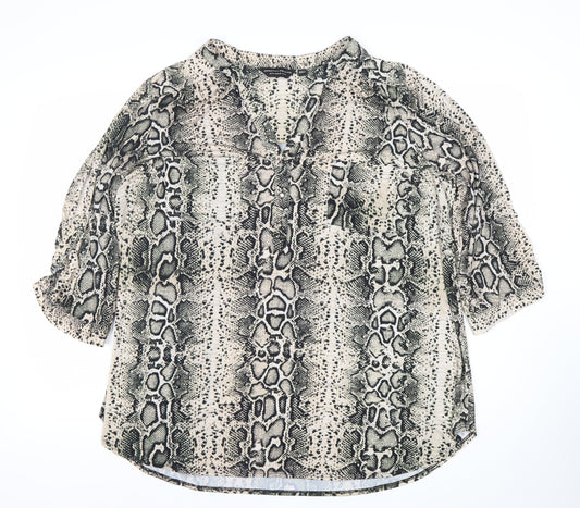 Dorothy Perkins Womens Multicoloured Animal Print Blouse Size 20