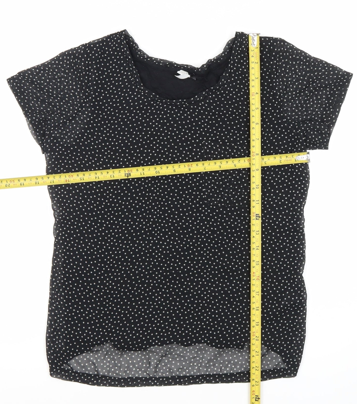 Next Women’s Black Polka Dot Short Sleeve Blouse UK 12