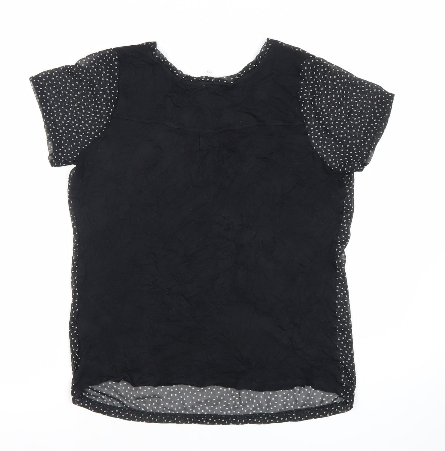 Next Women’s Black Polka Dot Short Sleeve Blouse UK 12