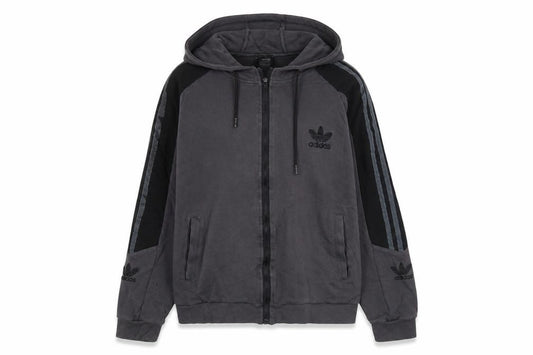 Adidas Womens XL Black Full Zip Hoodie Sweatshirt Casual Sportswear
