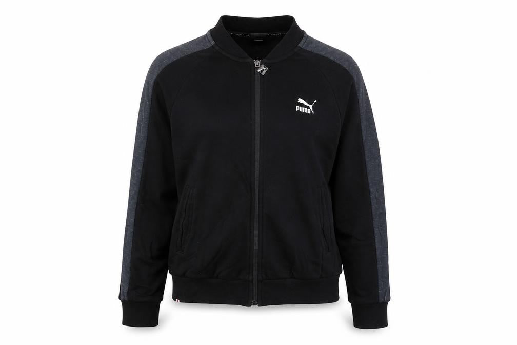 Puma Womens Black M Track Jacket Full Zip Cotton Blend