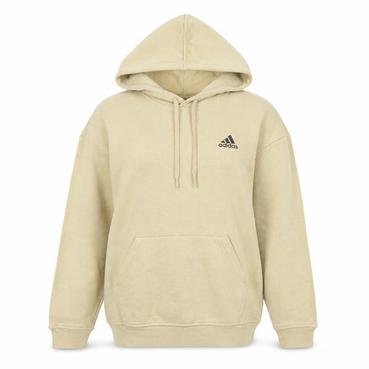 Adidas Womens Beige Hoodie Size 10 UK Pullover Logo Casual Sweatshirt