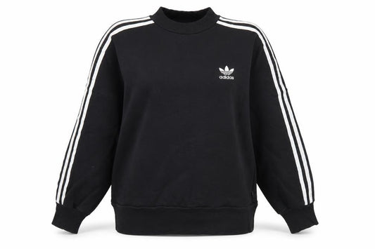 Adidas Womens Black Sweatshirt UK 14 Crew Neck Long Sleeve Logo