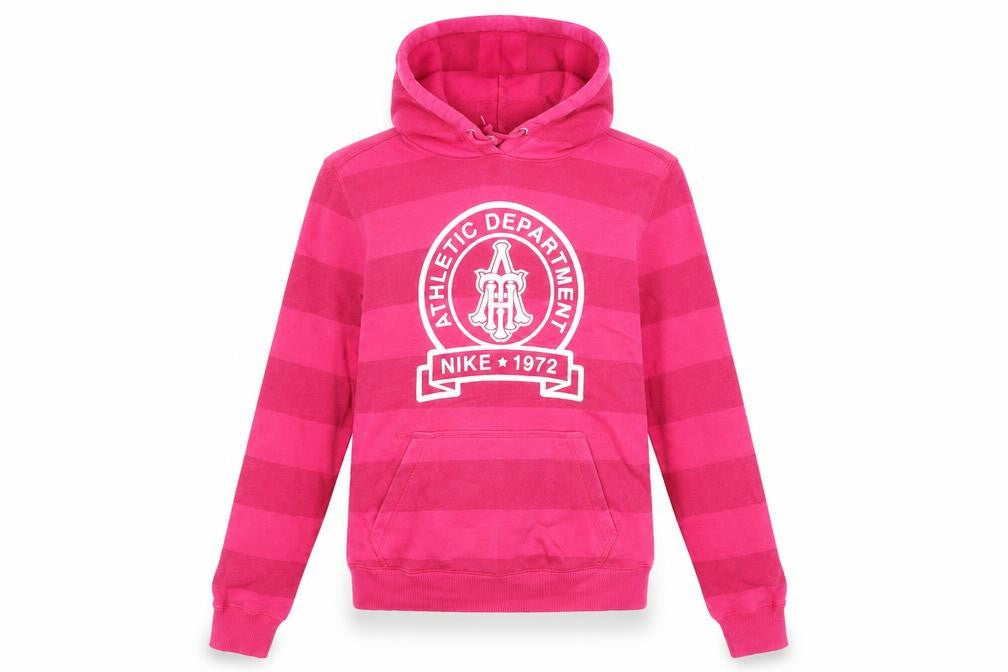 Nike Women’s Pink Hoodie Pullover Size L Graphic Athletic Dept 1972