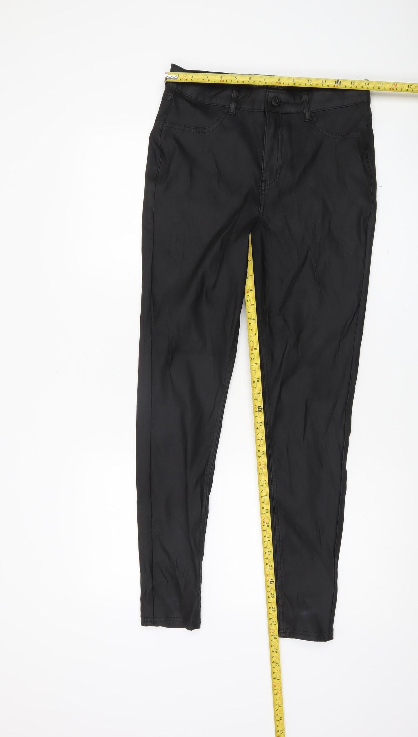 Denim Co Womens Black Size 10 Slim Fit Skinny Trousers Work Casual