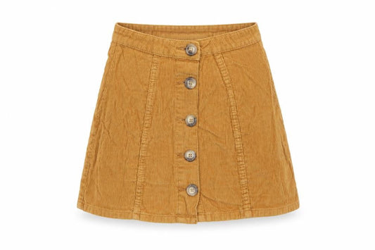 Denim Co Women Brown Corduroy A-Line Short Skirt UK 8
