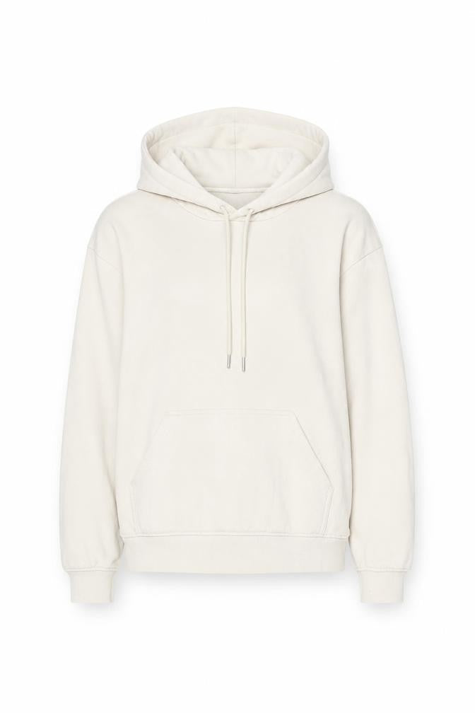 Basics Women’s Beige XS Pullover Hoodie Cotton Blend