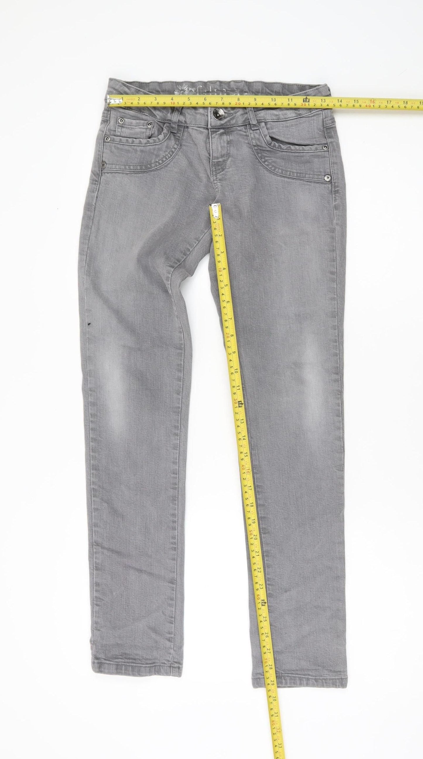 Farmer Women’s Grey Skinny Jeans Size 8 Slim Fit Stretch Denim