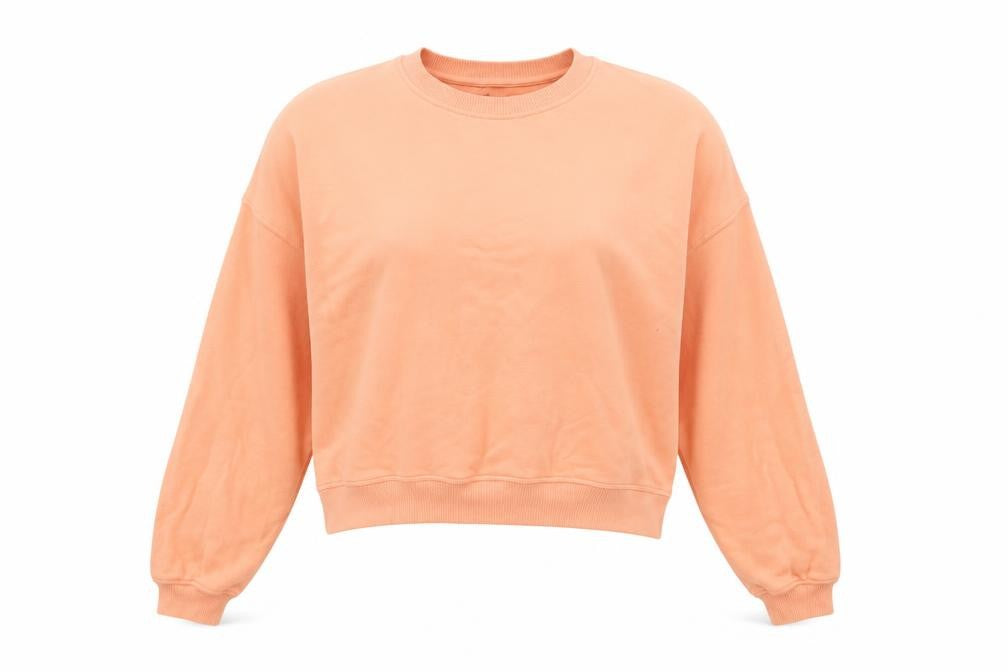 Weekday Studios Women’s Peach Sweatshirt Size S Relaxed Fit Cotton Blend