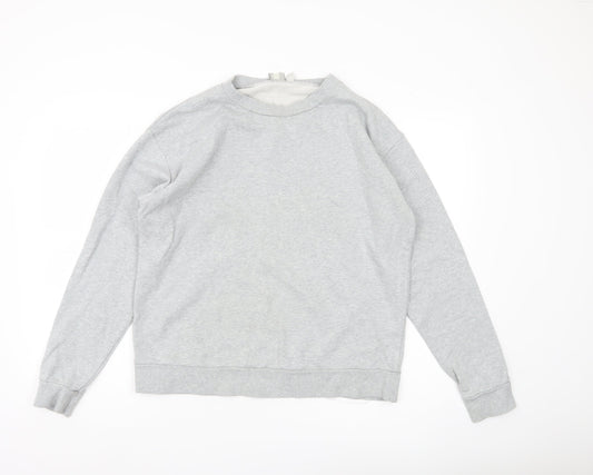ASOS Women’s Grey Cotton Pullover Sweatshirt Size 14 Regular Fit
