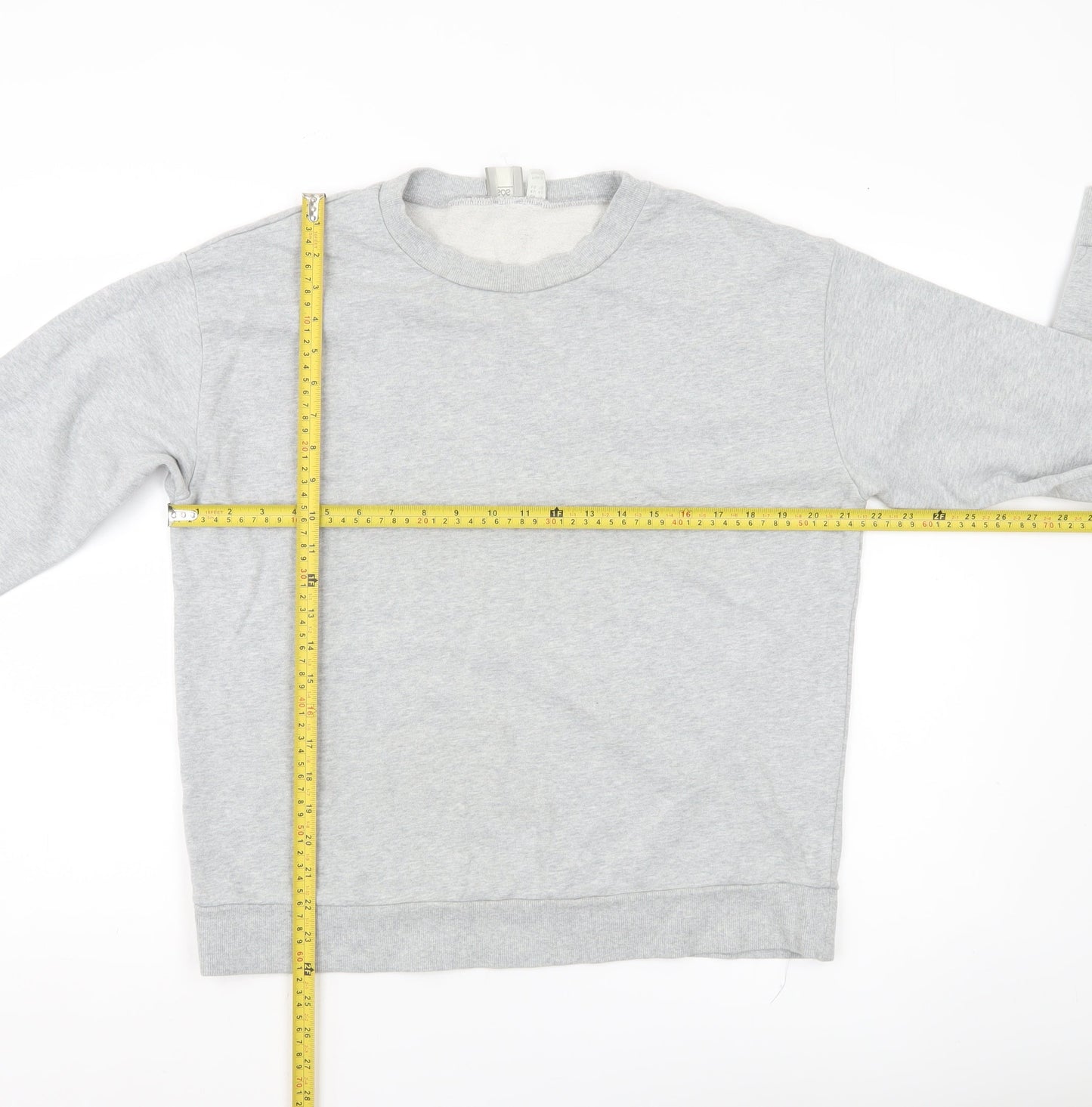 ASOS Women’s Grey Cotton Pullover Sweatshirt Size 14 Regular Fit