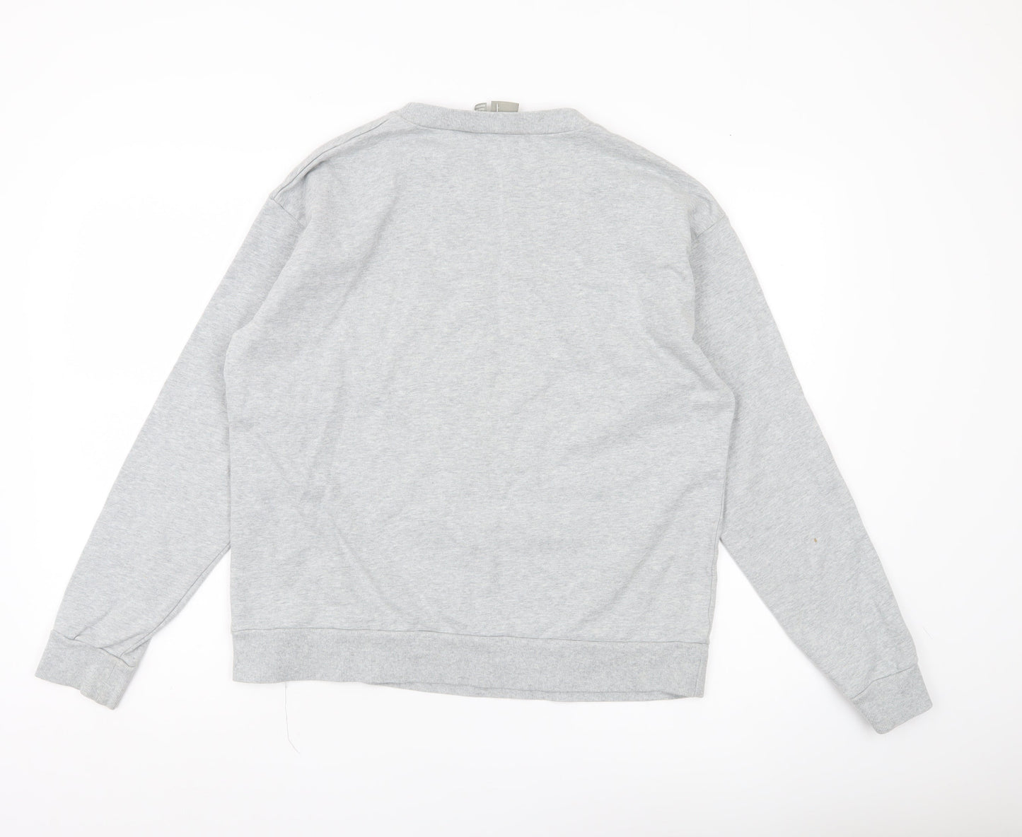 ASOS Women’s Grey Cotton Pullover Sweatshirt Size 14 Regular Fit