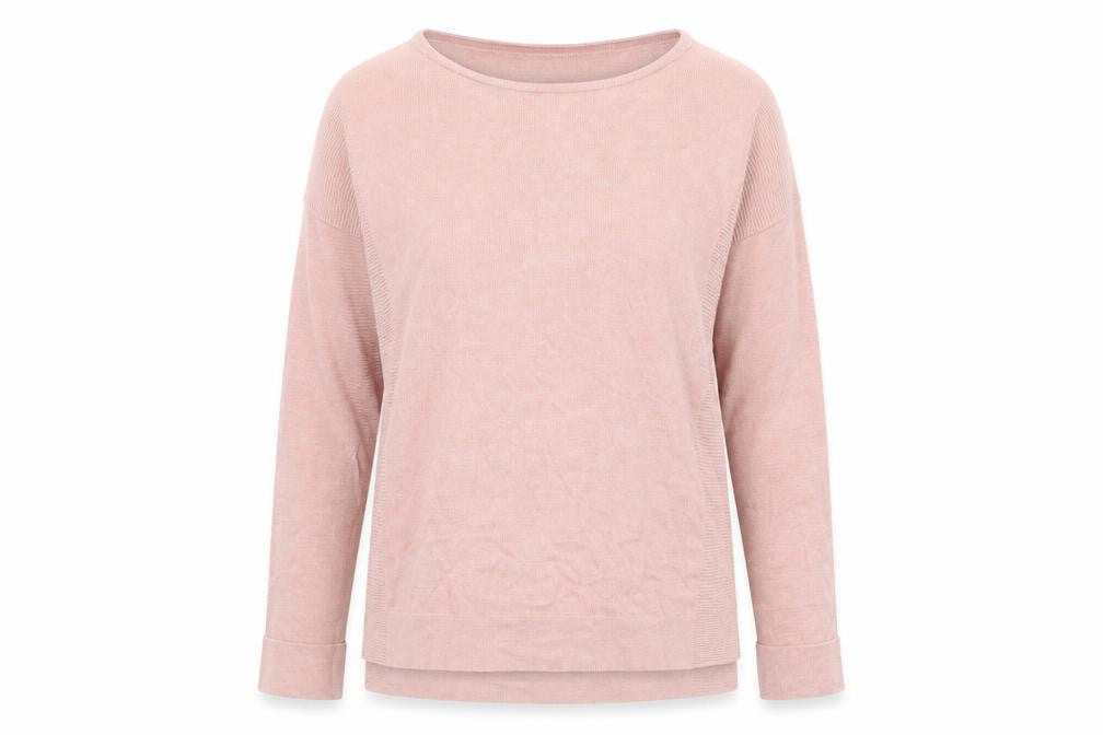White Stuff Womens Pink Cotton Blend Boat Neck Jumper Size 8